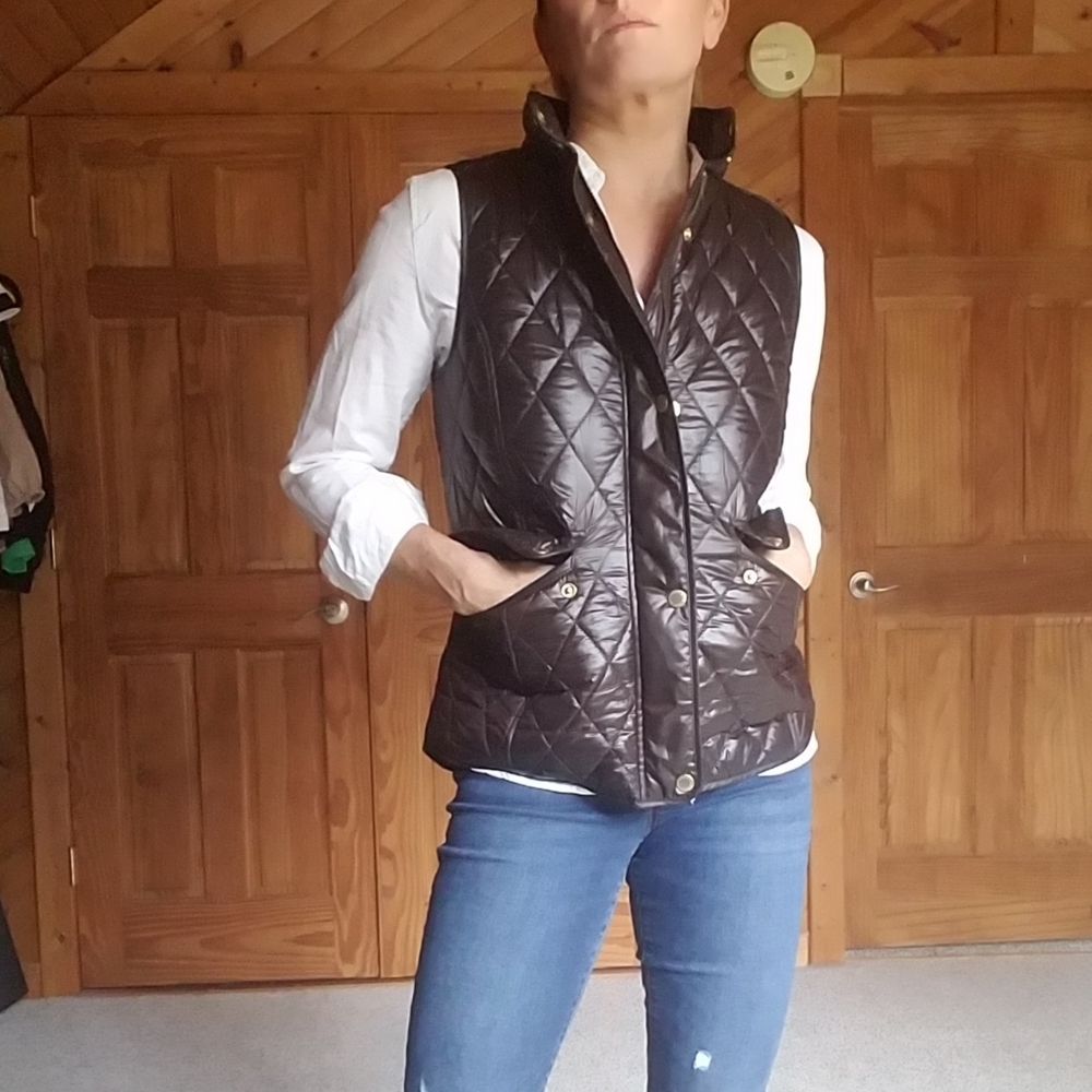 Luxe Talbots quilted puffer vest